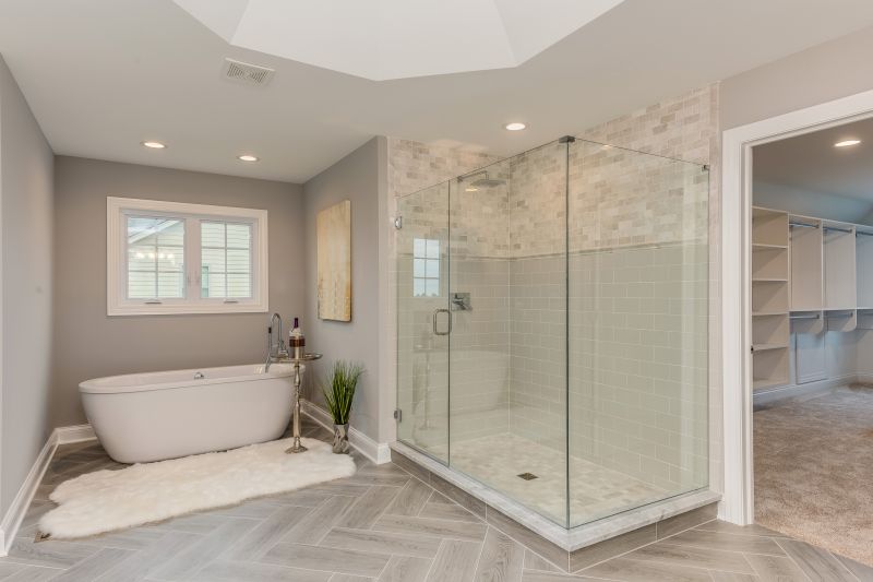 Open-Concept Bathroom with Glass Shower